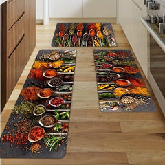 Non Slip Floor Mat for Kitchen and Bedroom 3D Digital Printing Washable