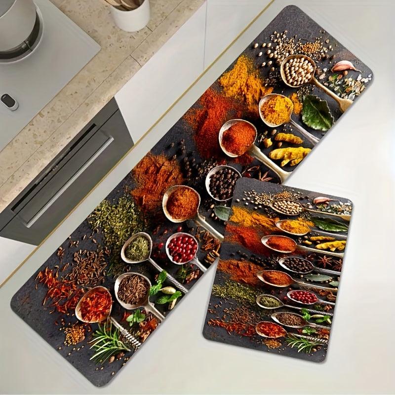 Non Slip Floor Mat for Kitchen and Bedroom 3D Digital Printing Washable