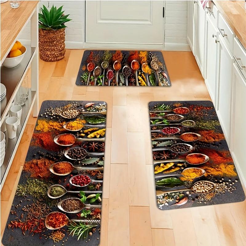 Non Slip Floor Mat for Kitchen and Bedroom 3D Digital Printing Washable