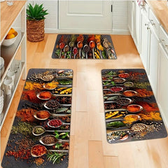 Non Slip Floor Mat for Kitchen and Bedroom 3D Digital Printing Washable