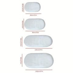 Soft Faux Sheepskin Oval Area Rug for Bedroom