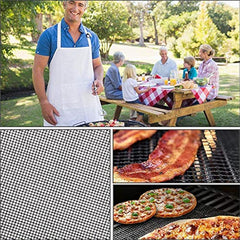 5pcs Set Grill Mesh Mat Non Stick BBQ Grill Mats Heavy Duty Reusable