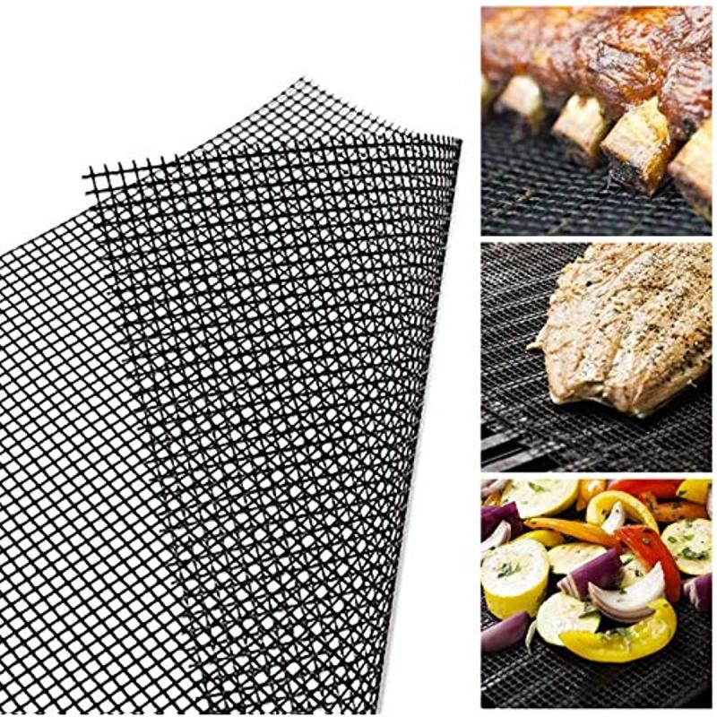 5pcs Set Grill Mesh Mat Non Stick BBQ Grill Mats Heavy Duty Reusable