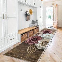 Modern Floral 2'X10' Runner Rugs Soft Laundry Room Rug Long Oriental Hallway Rug