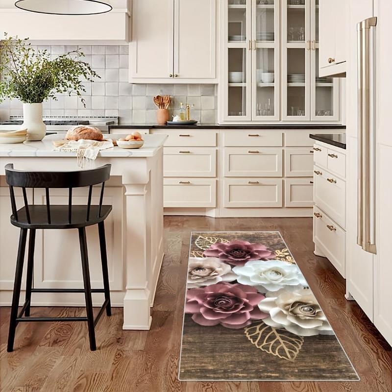 Modern Floral 2'X10' Runner Rugs Soft Laundry Room Rug Long Oriental Hallway Rug