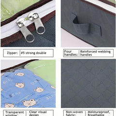 Waterproof Underbed Storage Bag with Handles and Windows
