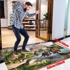 3D Dinosaur Printed Rug - Non Slip Soft and Durable Home Decoration