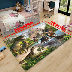 3D Dinosaur Printed Rug - Non Slip Soft and Durable Home Decoration