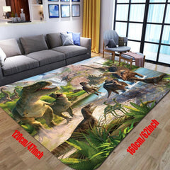3D Dinosaur Printed Rug - Non Slip Soft and Durable Home Decoration