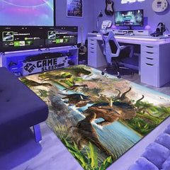 3D Dinosaur Printed Rug - Non Slip Soft and Durable Home Decoration