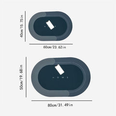 Soft Diatom Mud Bath Mat Non Slip Water Absorbent Quick Dry