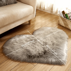 1pc Fluffy Area Rug Heart Shaped Living Room Mat Indoor Floor Mat Non slip