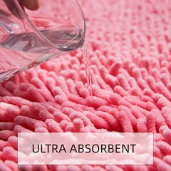 Ultra Absorbent Chenille Indoor Doormat Anti-slip Backing