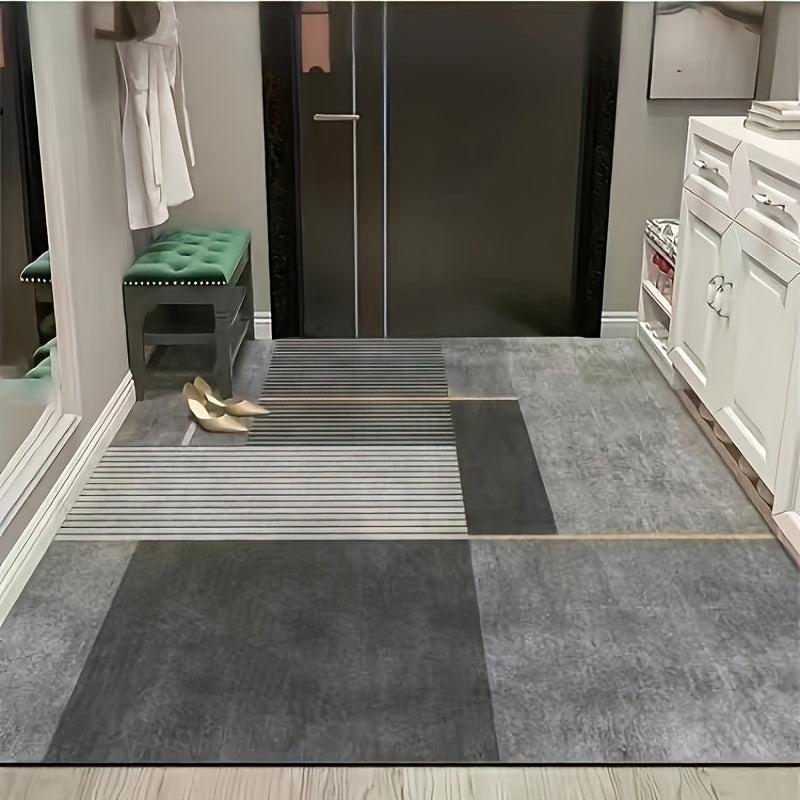 Large Nordic Area Rug Modern Geometric Velvet Carpet Non-slip Soft Polyester Mat