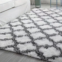 Teal Plush Shag Rug Soft Fluffy Area Carpet for Living Room Bedroom Nursery