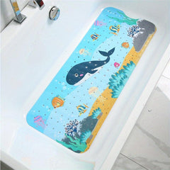 Undersea World Bathtub Mat Non Slip Anti Slip Mat Dolphin Print Suction