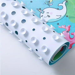 Undersea World Bathtub Mat Non Slip Anti Slip Mat Dolphin Print Suction