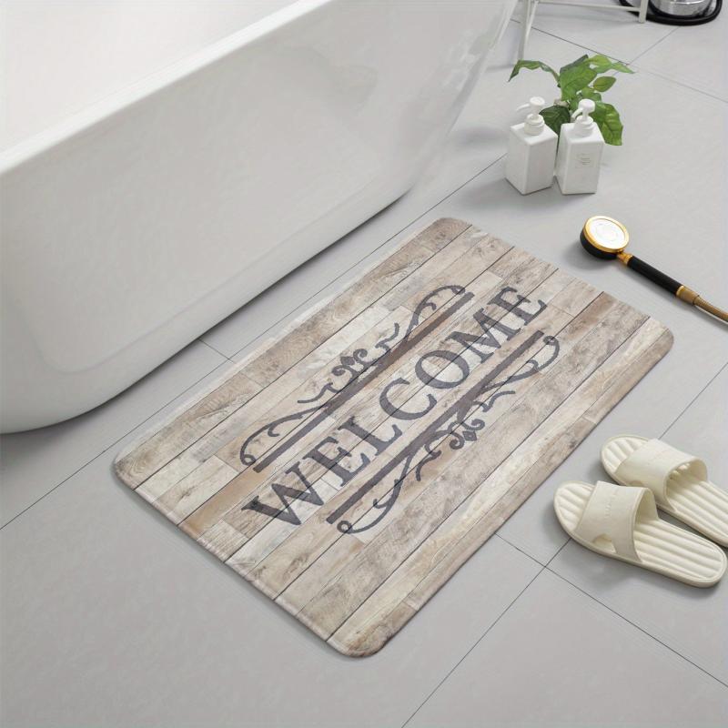 Vintage Style Printed Doorway Kitchen Bathroom Toilet Non-slip Absorbent Wear-re