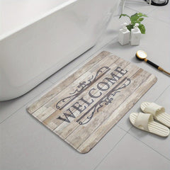 Vintage Style Printed Doorway Kitchen Bathroom Toilet Non-slip Absorbent Wear-re