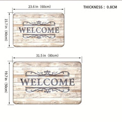 Vintage Style Printed Doorway Kitchen Bathroom Toilet Non-slip Absorbent Wear-re