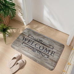 Vintage Style Printed Doorway Kitchen Bathroom Toilet Non-slip Absorbent Wear-re