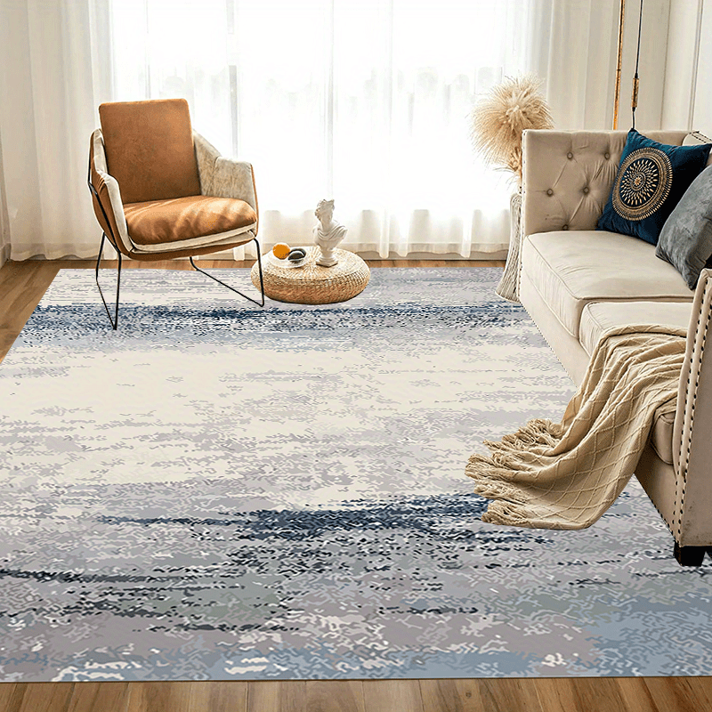 Large Soft Abstract Area Rug Anti fatigue Shaggy Floor Carpet