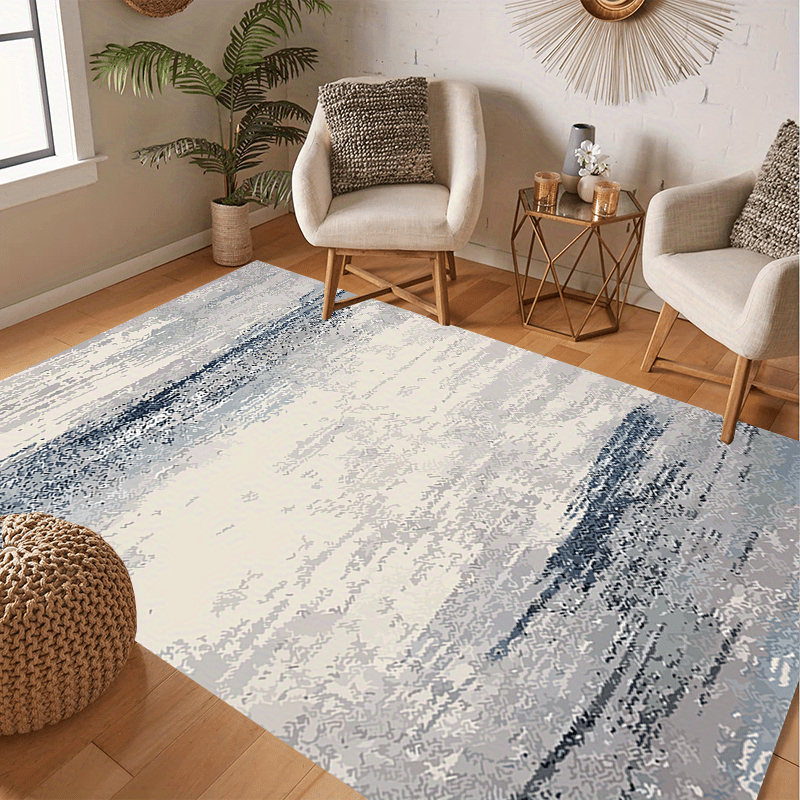 Large Soft Abstract Area Rug Anti fatigue Shaggy Floor Carpet
