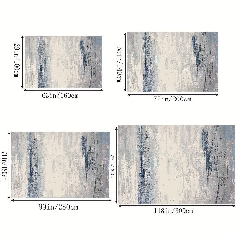 Large Soft Abstract Area Rug Anti fatigue Shaggy Floor Carpet