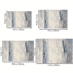 Large Soft Abstract Area Rug Anti fatigue Shaggy Floor Carpet