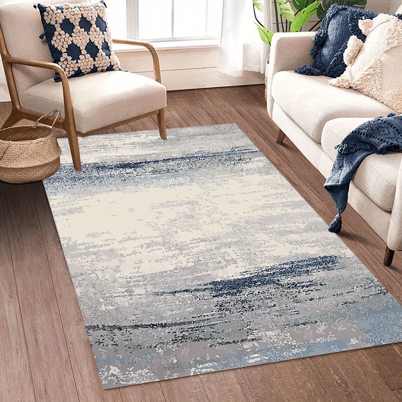 Large Soft Abstract Area Rug Anti fatigue Shaggy Floor Carpet
