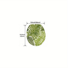Non Slip Rainforest Leaves Bath Mat, Soft Standing Rug for Bathroom
