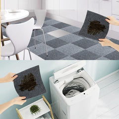 30x30cm Carpet Floor Tiles Adhesive Stickers Washable DIY Home Decor