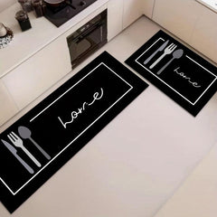 Kitchen Floor Mat Bedroom Living Room Soft Washable Carpet Anti Slip Doormat