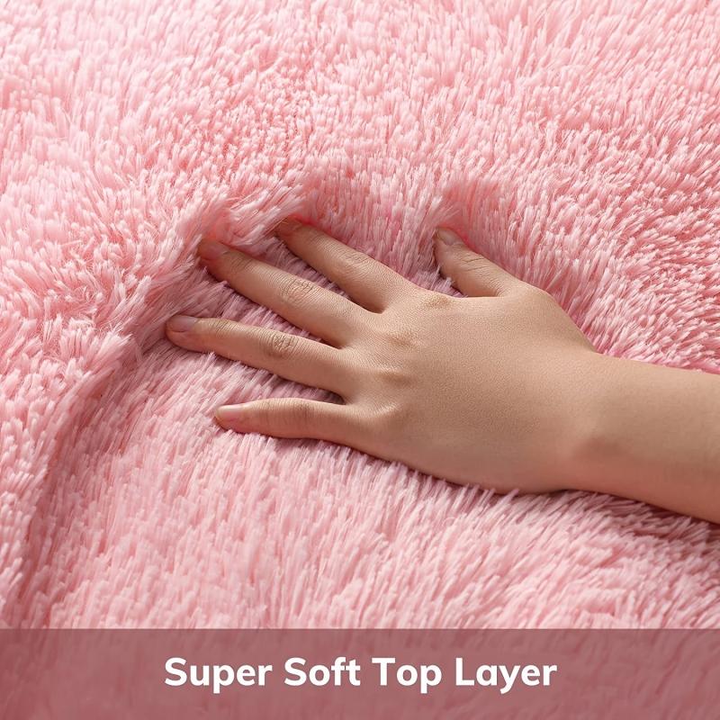 Soft Plush Area Rug for Bedroom Living Room Non-Slip Shag Furry Carpet