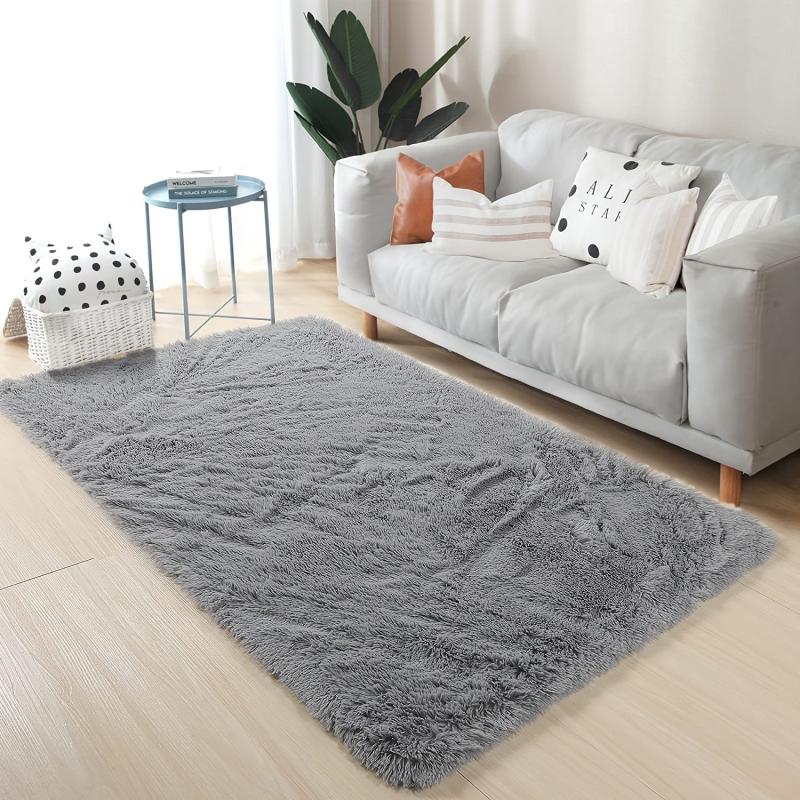 Soft Plush Area Rug for Bedroom Living Room Non-Slip Shag Furry Carpet