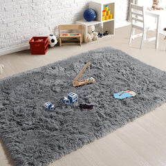Soft Plush Area Rug for Bedroom Living Room Non-Slip Shag Furry Carpet