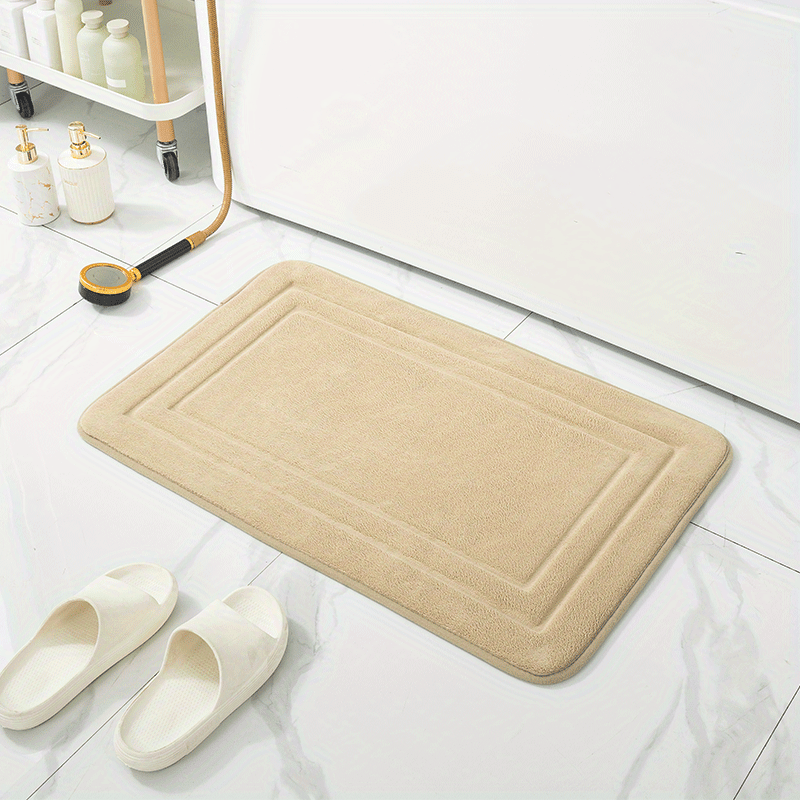 Non Slip Memory Foam Bath Mat Soft Absorbent Machine Washable Shower Mat
