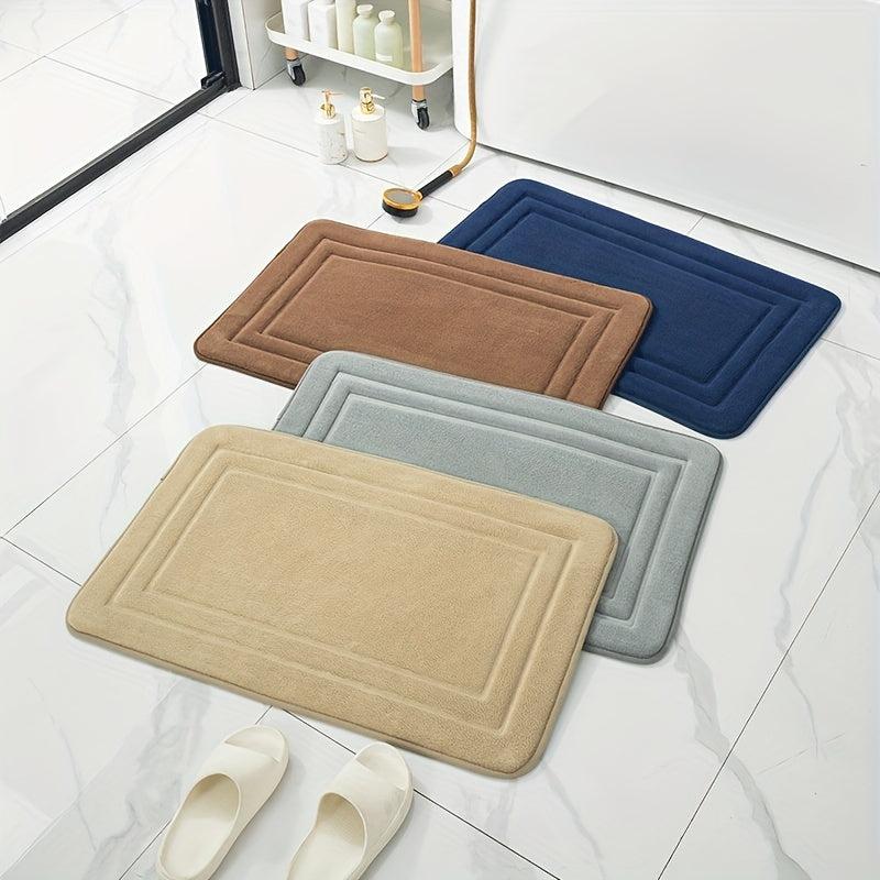 Non Slip Memory Foam Bath Mat Soft Absorbent Machine Washable Shower Mat