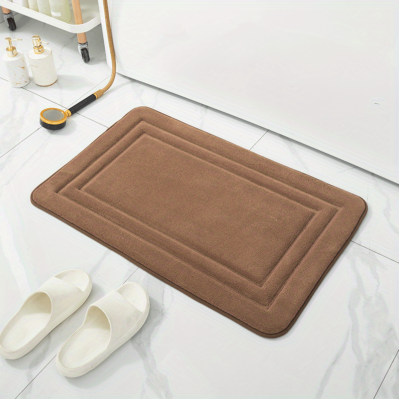 Non Slip Memory Foam Bath Mat Soft Absorbent Machine Washable Shower Mat