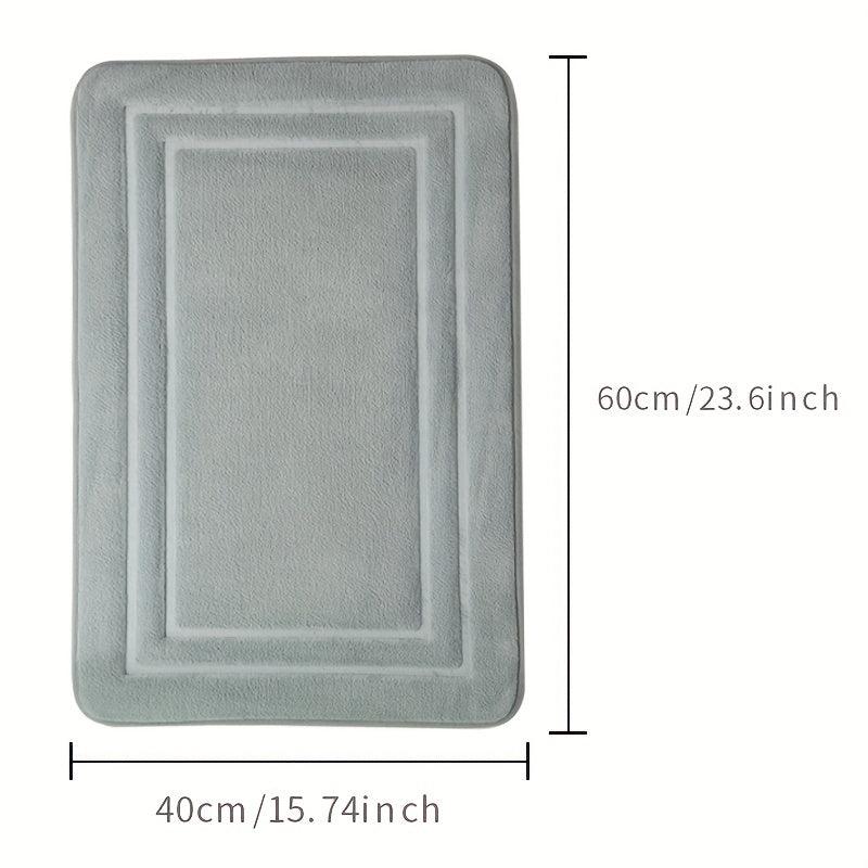 Non Slip Memory Foam Bath Mat Soft Absorbent Machine Washable Shower Mat