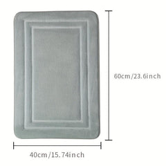 Non Slip Memory Foam Bath Mat Soft Absorbent Machine Washable Shower Mat
