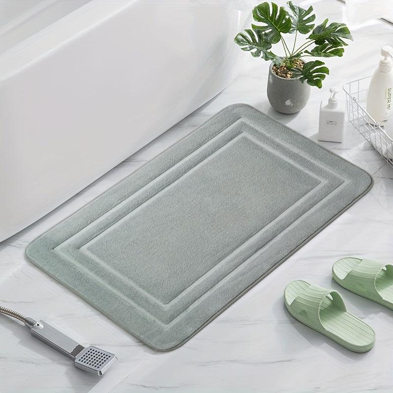 Non Slip Memory Foam Bath Mat Soft Absorbent Machine Washable Shower Mat