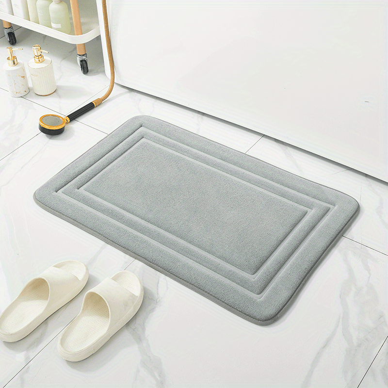 Non Slip Memory Foam Bath Mat Soft Absorbent Machine Washable Shower Mat