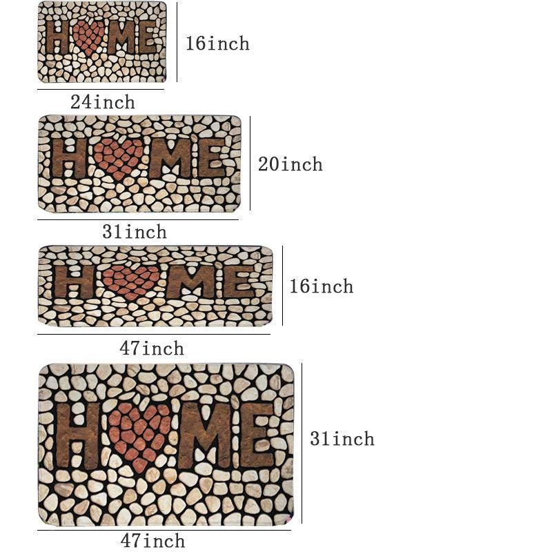 3D Welcome Door Mat Waterproof Indoor Outdoor Entrance Non-slip