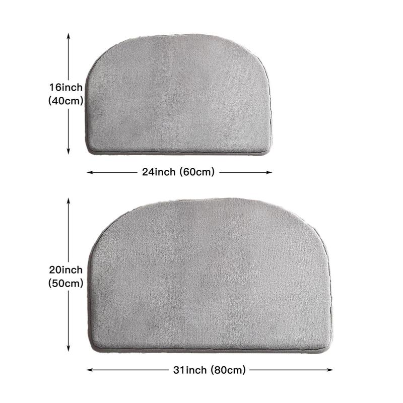 1pc Gray Memory Sponge Non-slip Bathroom Floor Mat