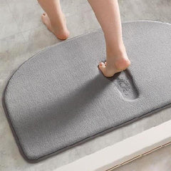 1pc Gray Memory Sponge Non-slip Bathroom Floor Mat