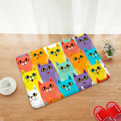 Durable Cat Pattern Non Slip Door Mat 40x60cm