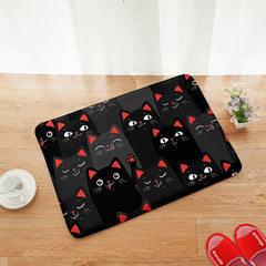 Durable Cat Pattern Non Slip Door Mat 40x60cm