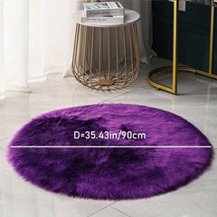 19 39 89 Fluffy Mat Rug Round Faux Fur Sheepskin Rug