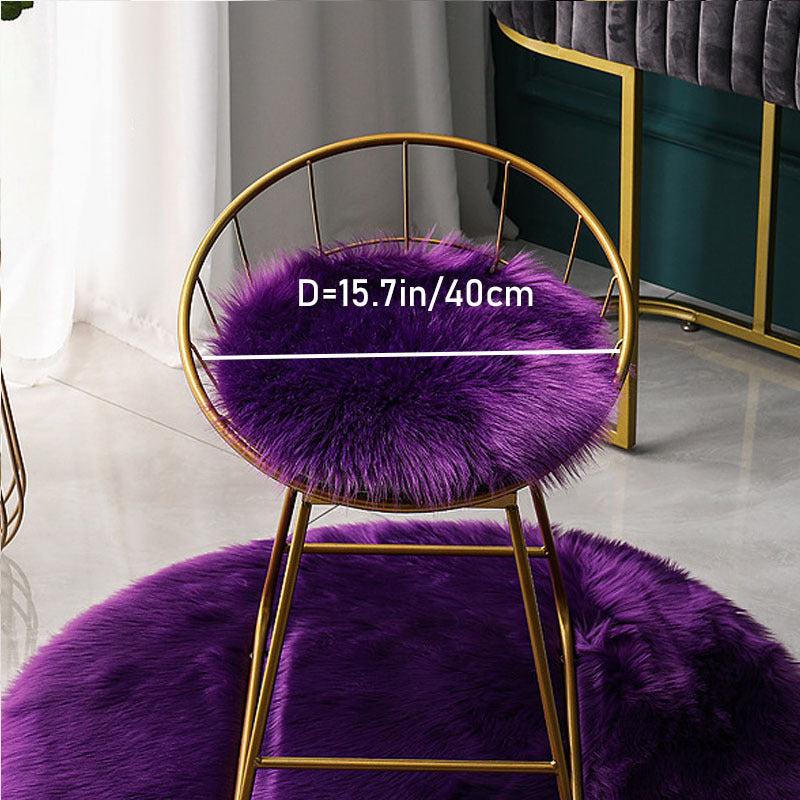 19 39 89 Fluffy Mat Rug Round Faux Fur Sheepskin Rug